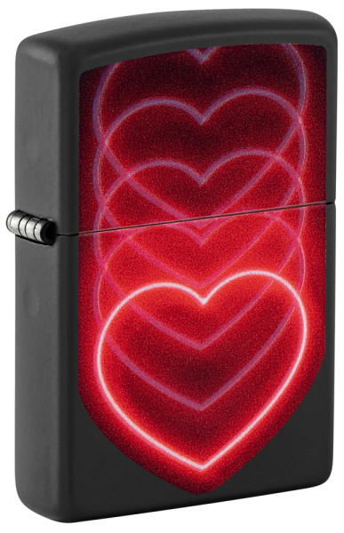 Зажигалка ZIPPO Hearts Design с покрытием Black Light 48593