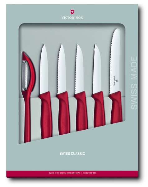 Набор из 6 кухонных приборов VICTORINOX Swiss Classic: 5 ножей 6.7111.6G
