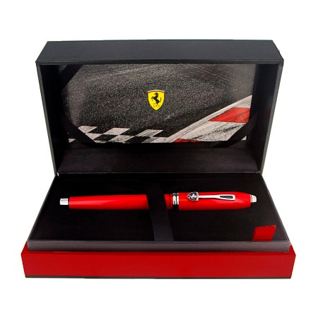 Шариковая ручка Cross Townsend - Ferrari Glossy Rosso Corsa Red Lacquer/Rhodium