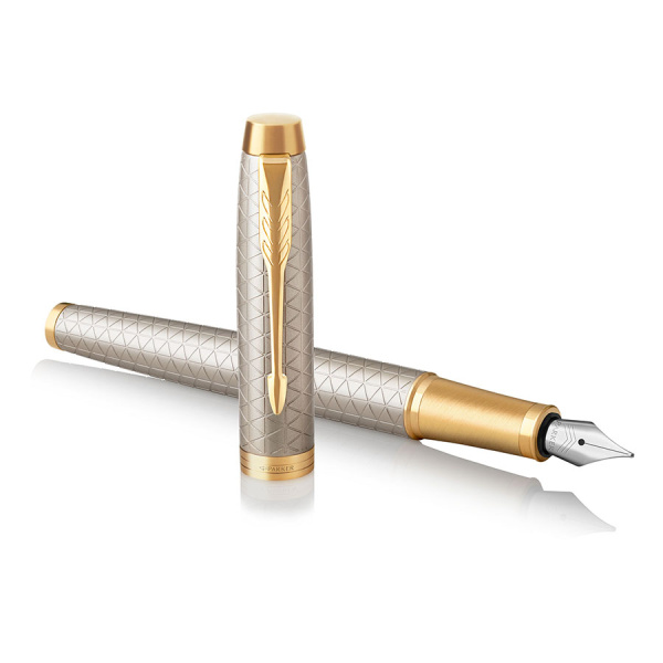 Ручка перьевая Parker IM Premium Warm Silver GT