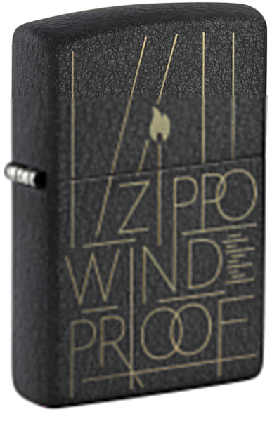 Зажигалка ZIPPO Line Art с покрытием Black Crackle™ 46172