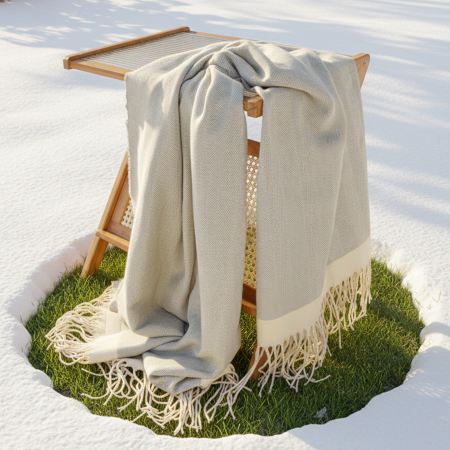 Плед акриловый WINTER, серый