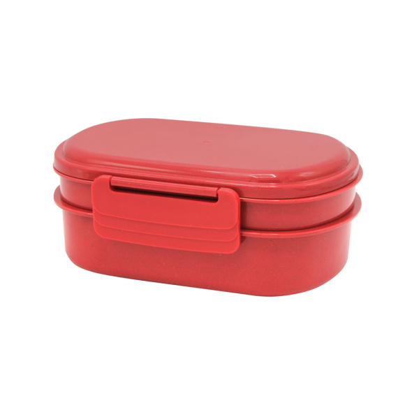 Ланчбокс (контейнер для еды) Grano из пшеничного волокна, красный-S