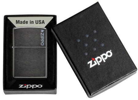 Зажигалка ZIPPO Logo с покрытием Gray Dusk 28378ZL
