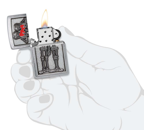 Зажигалка ZIPPO Couple Love с покрытием Brushed Chrome 48688