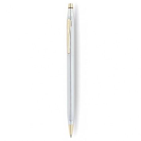 Ручка шариковая Cross Century Classic Medalist Chrome/23Ct Gold Plated