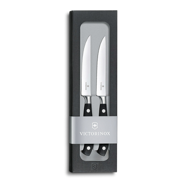 Набор Victorinox кухонный, 2 предмета, лезвие волнистое, черный (подарочная упаковка)