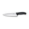Нож Victorinox разделочный, лезвие 20 см широкое, черный, в картонном блистере