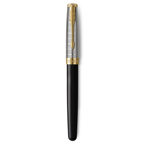 Перьевая ручка Parker Sonnet Premium F537 - Metal Black GT