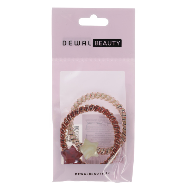 Резинки для волос Dewal Beauty пружинки "Звездочки" 3019BD
