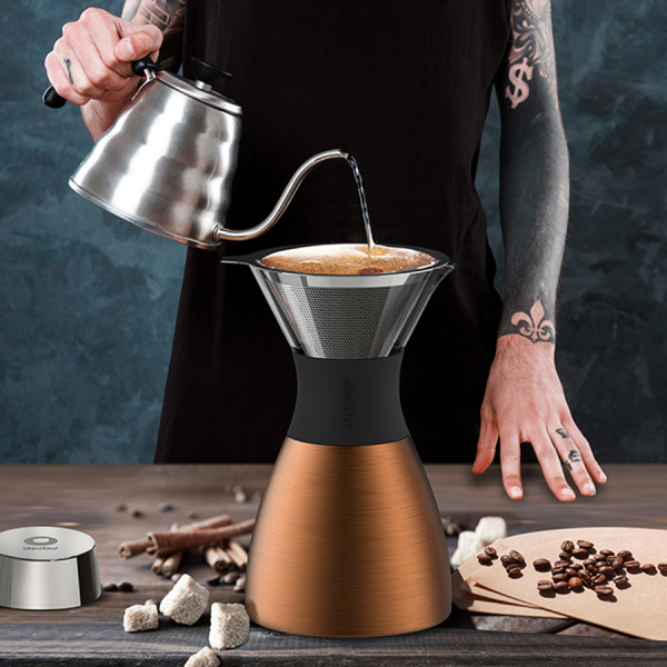 Кофеварка портативная Asobu Pour Over (1 литр), медная