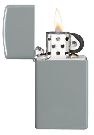 Зажигалка ZIPPO Slim® с покрытием Flat Grey 49527