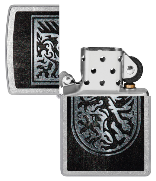 Зажигалка ZIPPO Dragon Design с покрытием Street Chrome 48730