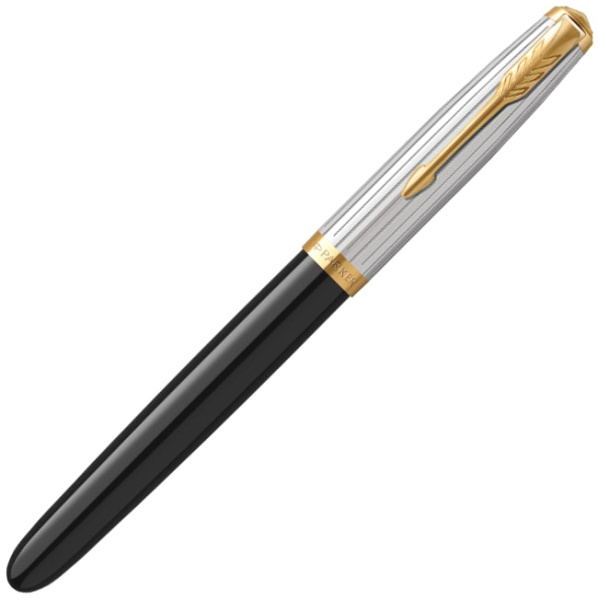 Ручка перьевая Parker 51 Premium, Black / Silver GT, F