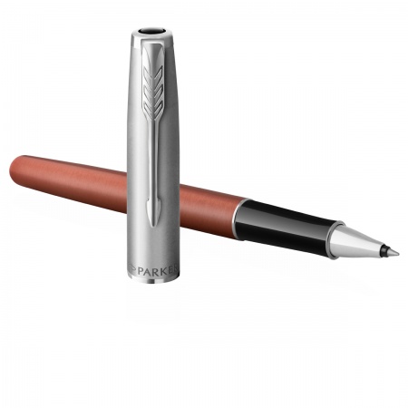 Ручка-роллер Parker "Sonnet Sand Blasted Metal&Orange Lacquer"