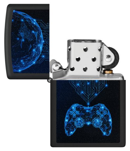 Зажигалка ZIPPO Gaming с покрытием Black Matte 48912