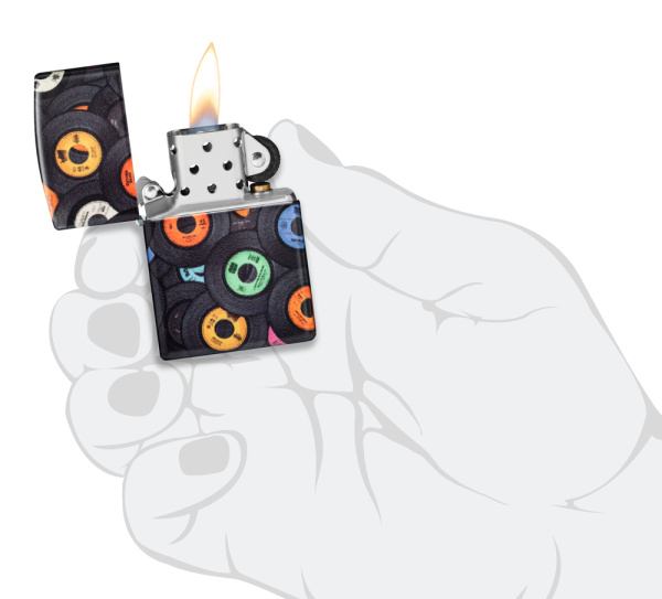 Зажигалка ZIPPO Records Design с покрытием 540 Matte 48770