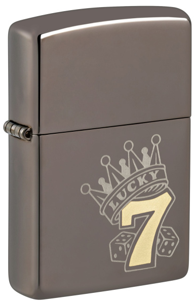 Зажигалка ZIPPO Lucky 7 Design с покрытием Black Ice® 48913