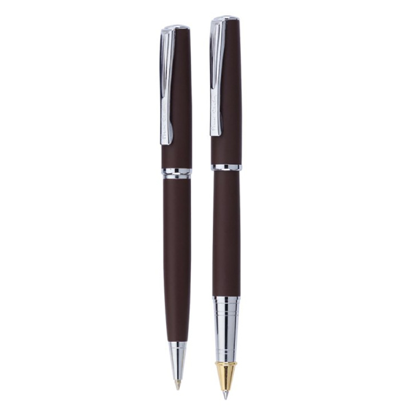 Набор подарочный Pierre Cardin Pen&Pen - Brown, ручка шариковая + ручка роллер