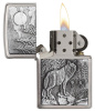 Зажигалка ZIPPO Timberwolves с покрытием Brushed Chrome 20855