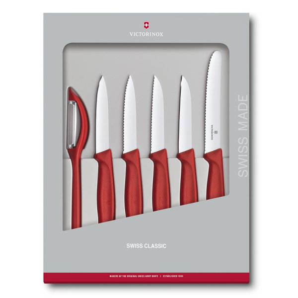 Набор Victorinox кухонный, 6 предметов, красный (подарочная упаковка)