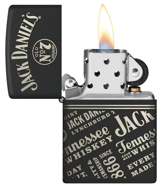 Зажигалка ZIPPO Jack Daniel's с покрытием Black Matte 46279