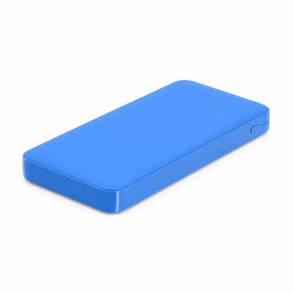 Внешний аккумулятор Polus, 10000 Mah, софт-тач покрытие, светло синий