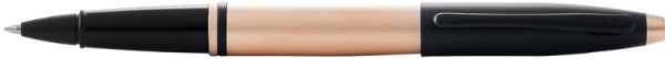 Ручка-роллер Cross Calais Brushed Rose Gold Plate and Black Lacquer