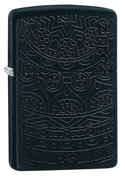 Зажигалка ZIPPO Tone on Tone Design с покрытием Black Matte 29989