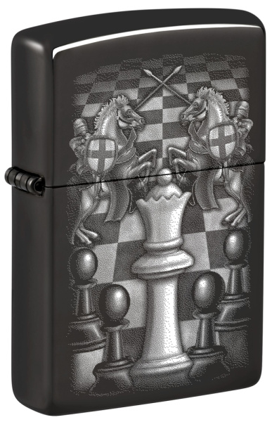 Зажигалка ZIPPO Chess Design с покрытием High Polish Black 48762