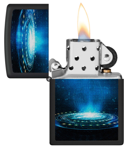 Зажигалка ZIPPO UFO Flame с покрытием Black Light 48514