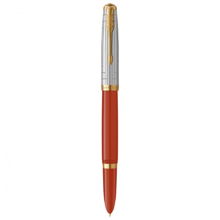 Ручка перьевая Parker 51 Premium, Red / Silver GT, F