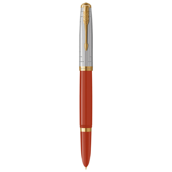 Ручка перьевая Parker 51 Premium, Red / Silver GT, F