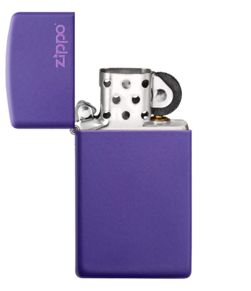 Зажигалка ZIPPO Slim® с покрытием Purple Matte 1637ZL