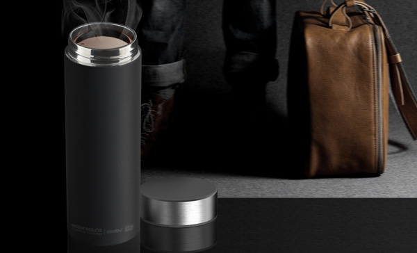 Термос Asobu 'Le baton' travel bottle (0,5 литра) черный/стальной