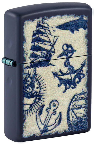 Зажигалка ZIPPO Nautical Design с покрытием Navy Matte 49774