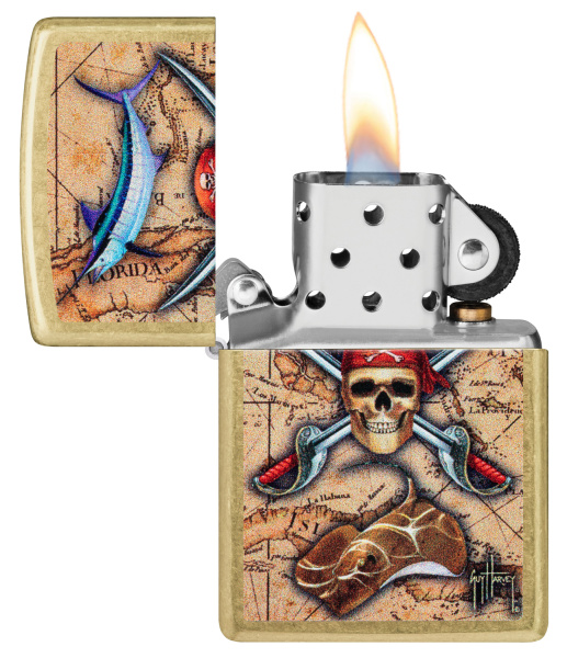 Зажигалка ZIPPO Guy Harvey с покрытием Street Brass 48966