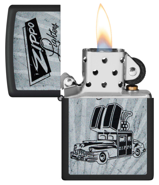 Зажигалка ZIPPO Car Design с покрытием Black Matte 48572
