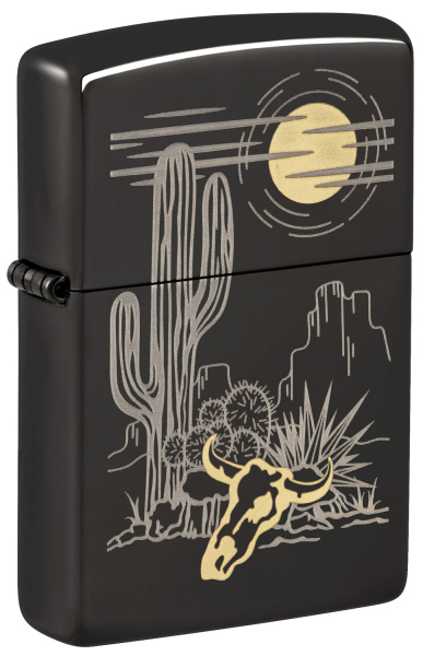 Зажигалка ZIPPO Western с покрытием High Polish Black 48968