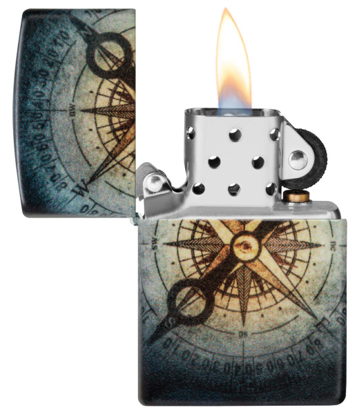 Зажигалка ZIPPO Compass Ghost с покрытием Glow In The Dark Green 48562