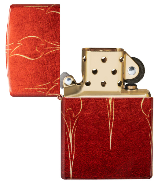 Зажигалка ZIPPO Ombre Flames с покрытием 540 Tumbled Brass 48510