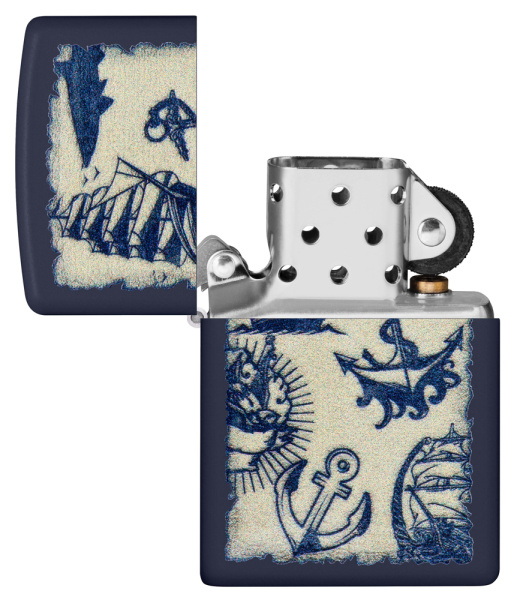 Зажигалка ZIPPO Nautical Design с покрытием Navy Matte 49774