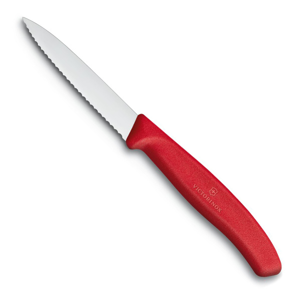 Нож Victorinox для очистки овощей, лезвие 8 см волнистое