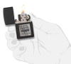 Зажигалка ZIPPO Logo с покрытием Black Crackle™ 362