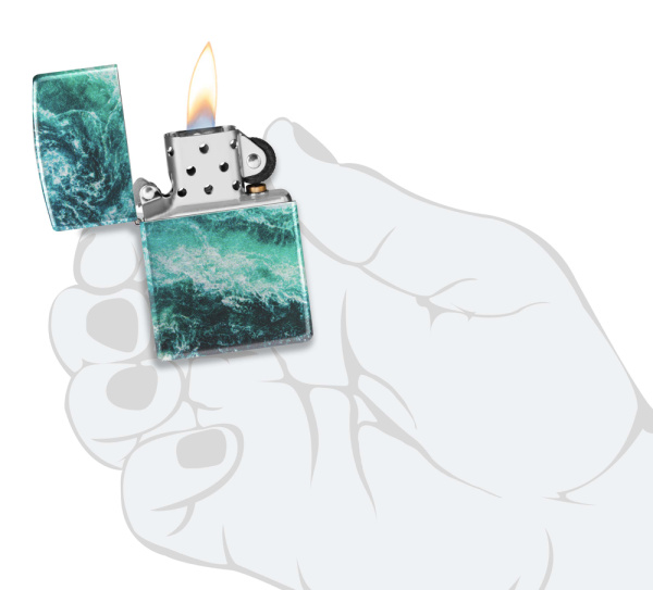 Зажигалка ZIPPO Rogue Wave с покрытием 540 Tumbled Chrome 48621