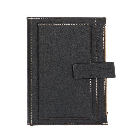 Записная книжка Pierre Cardin черная в обложке, 21,5х15,5х3,5 см