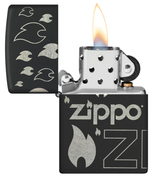Зажигалка ZIPPO Classic с покрытием Black Matte 48908