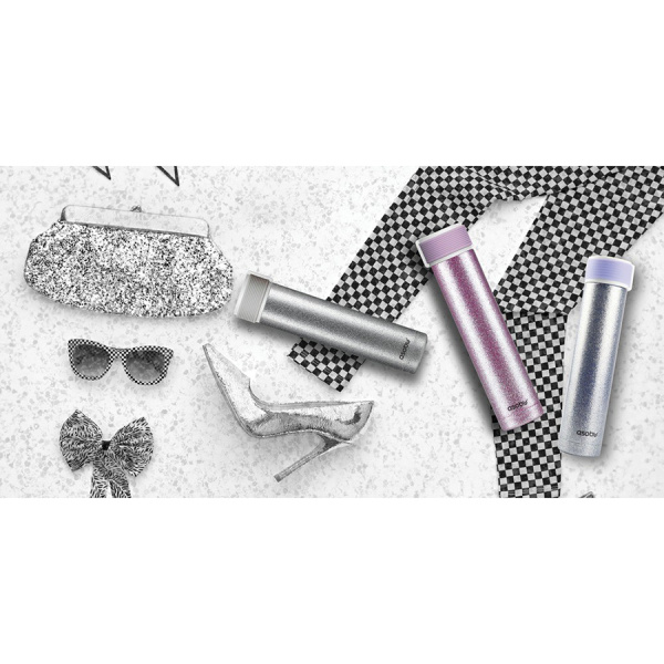 Мини-термос Asobu Skinny Glitter (0,23 литра), светло-розовый