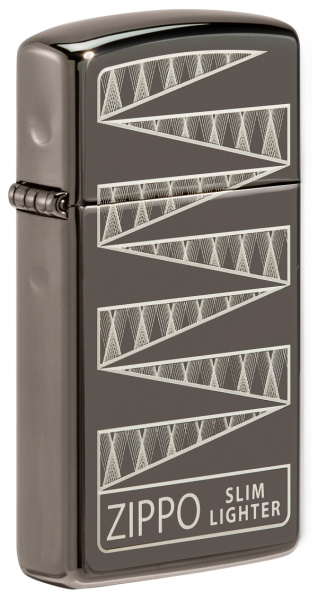 Зажигалка 65th Anniversary Zippo Slim® с покрытием Black Ice® 49709