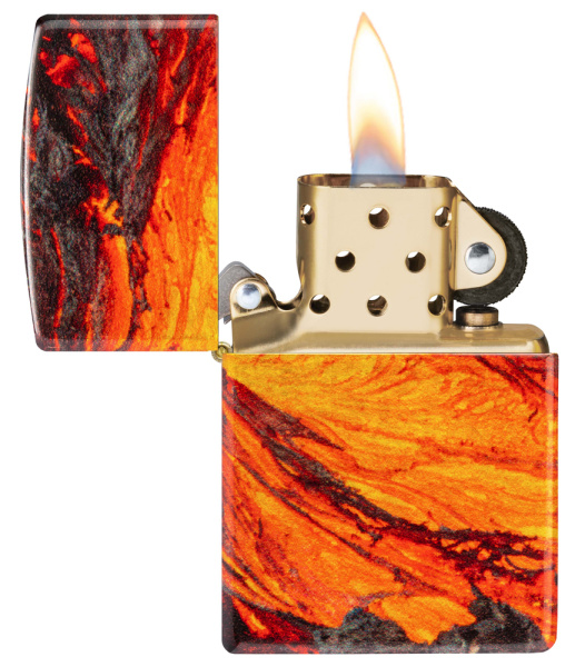 Зажигалка ZIPPO Lava Flow с покрытием 540 Tumbled Brass 48622